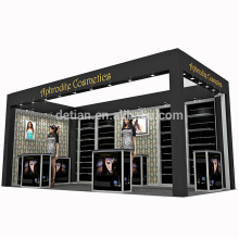 Detian Angebot Heißer Verkauf 10x20ft Ausstellungsstand steht mit einstellbarem Regal und Zähler für Kosmetik-Show